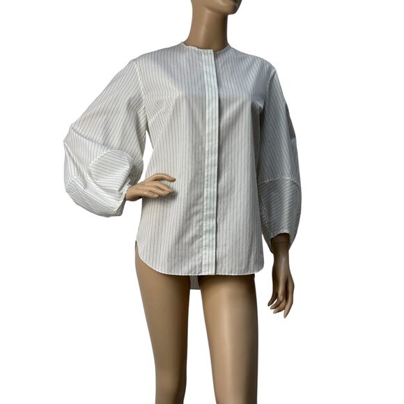 Christian Dior Striped Voluminous Sleeves Shirt Sz.36 - Picture 1 of 5
